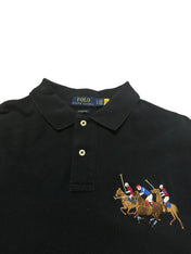 Polo Ralph Lauren Black Triple Pony Poloshirt (XL)