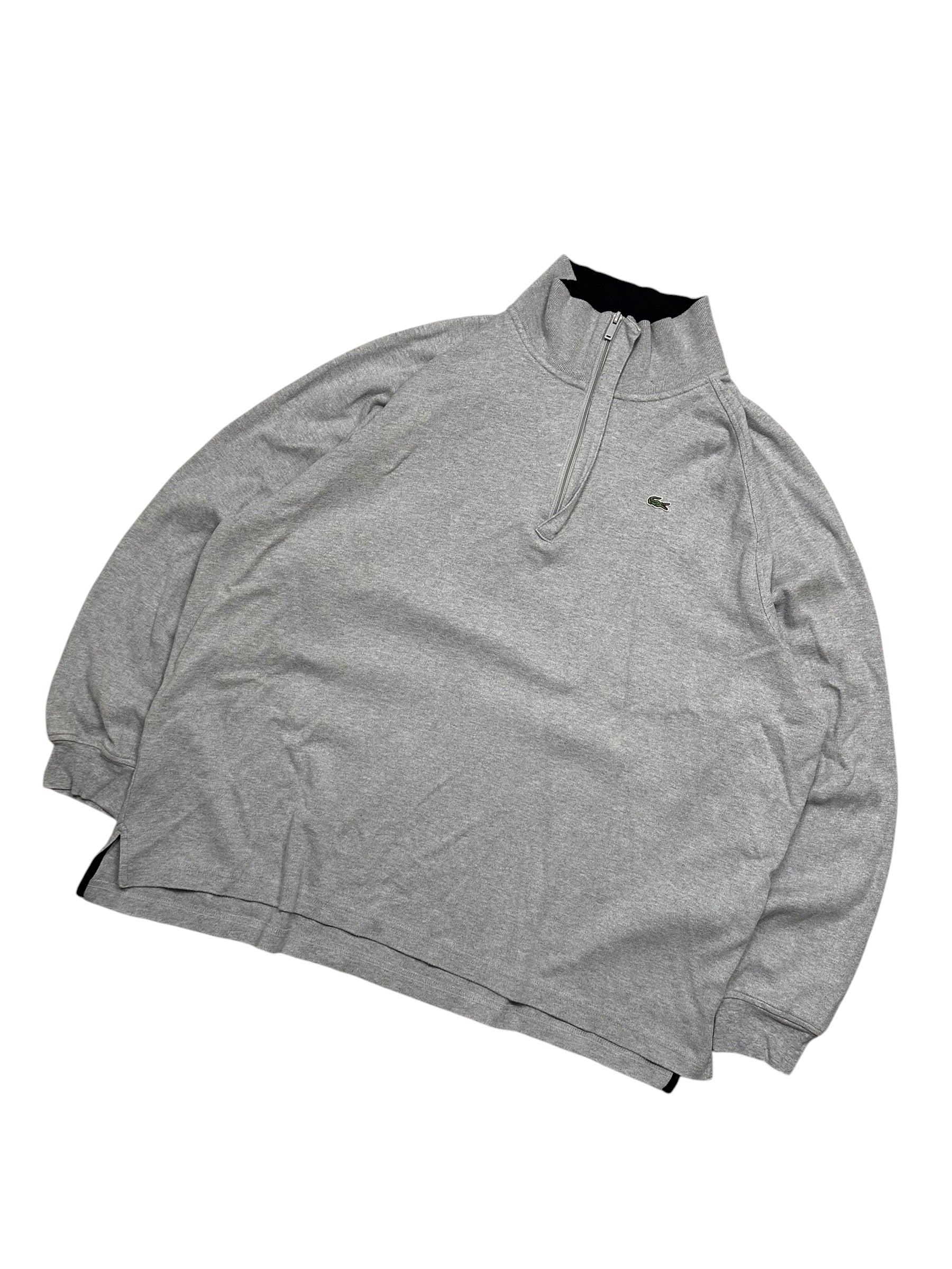 Lacoste Vintage Quarter Zip Pulover (XXL)