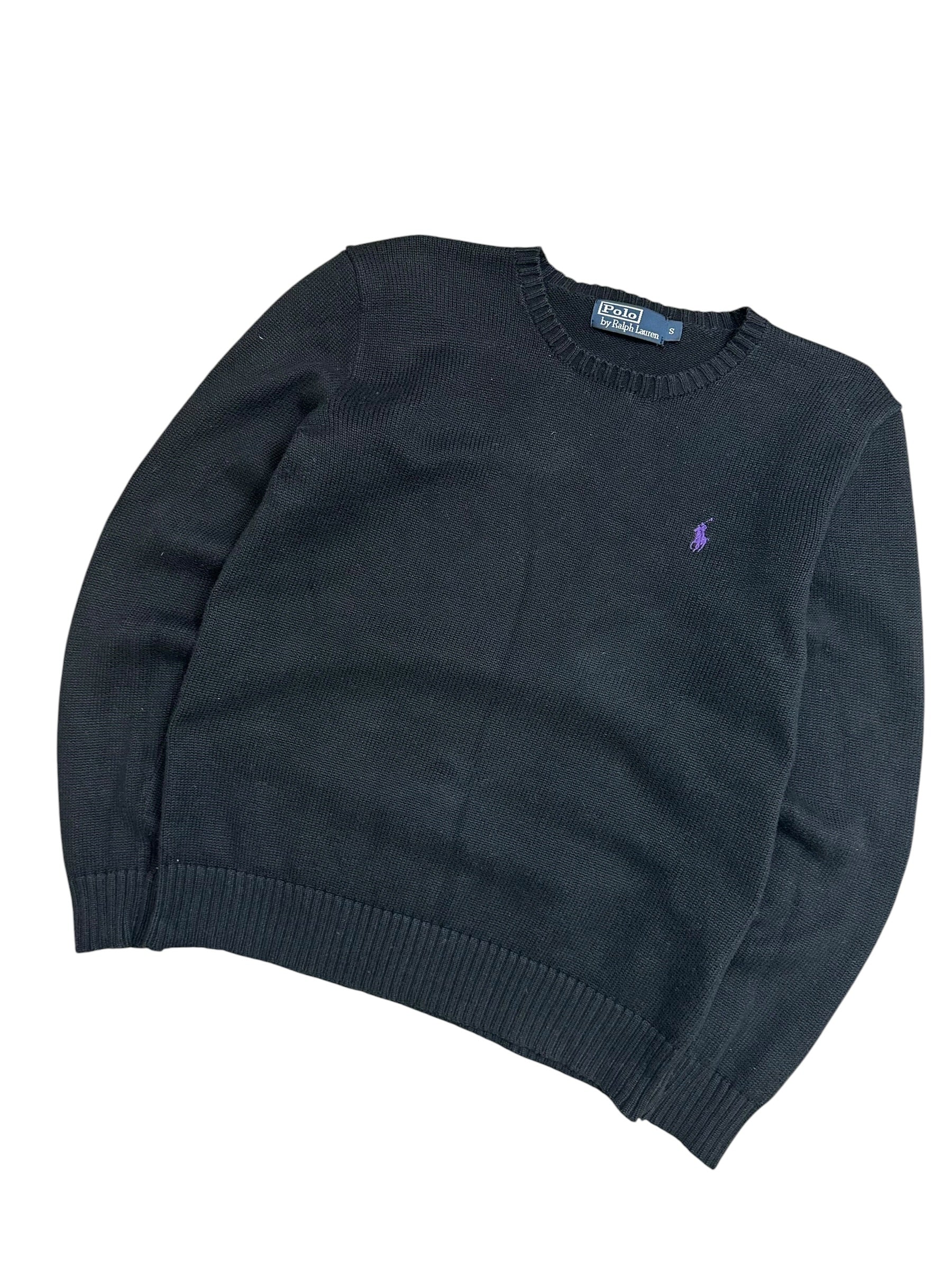 Polo Ralph Lauren Vintage Black Knitted Crewneck (S)