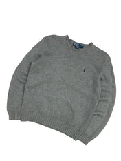 Polo Ralph Lauren Vintage Grey Knitted Crewneck (S-M)