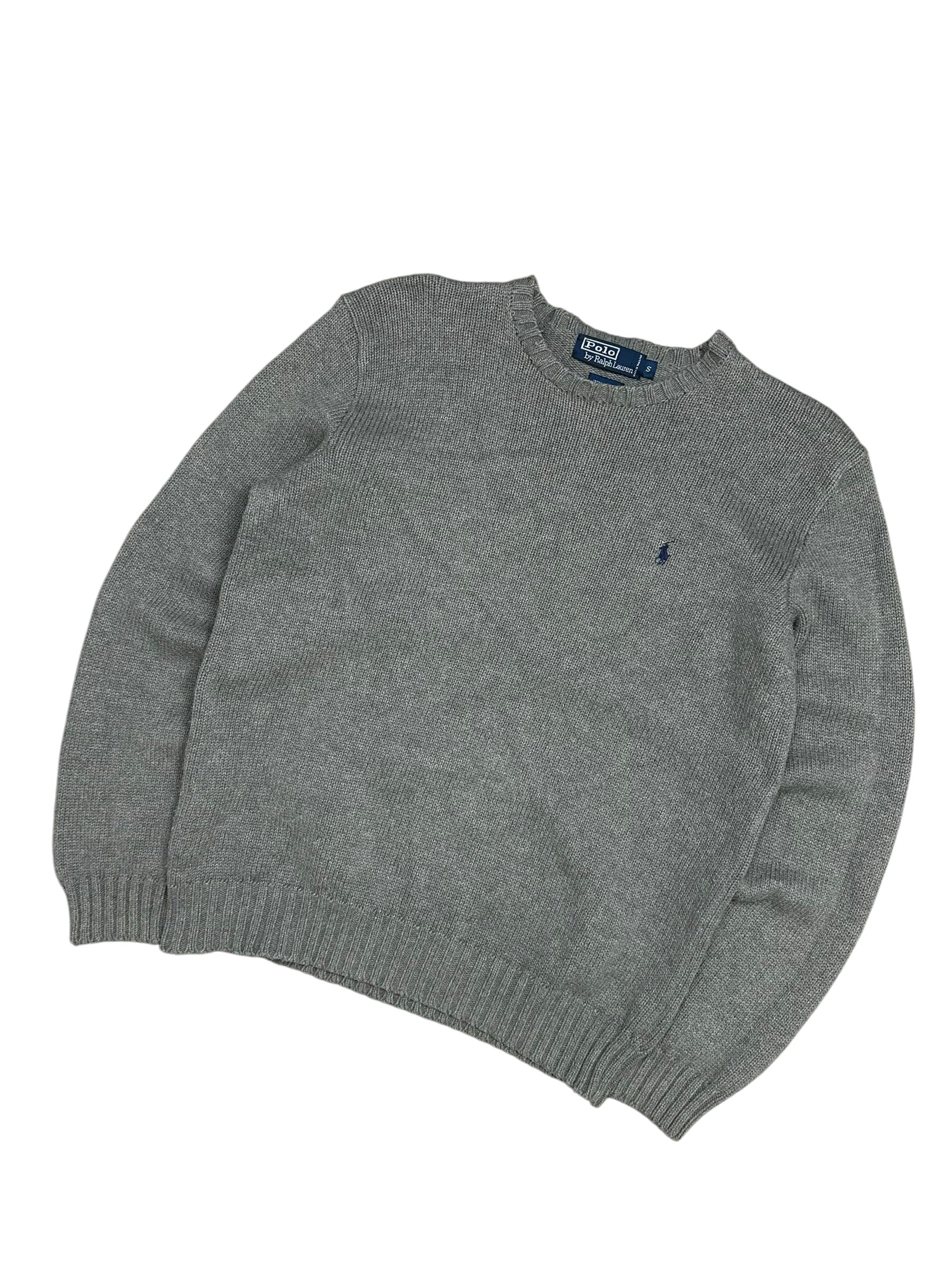Polo Ralph Lauren Vintage Grey Knitted Crewneck (S-M)