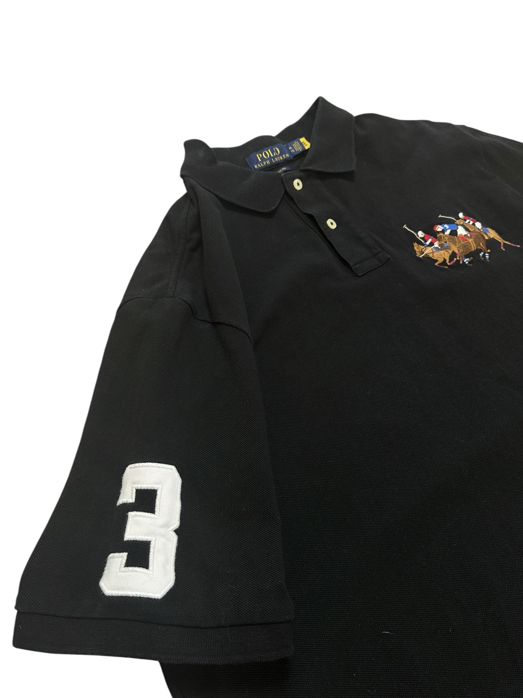 Polo Ralph Lauren Black Triple Pony Poloshirt (XL)