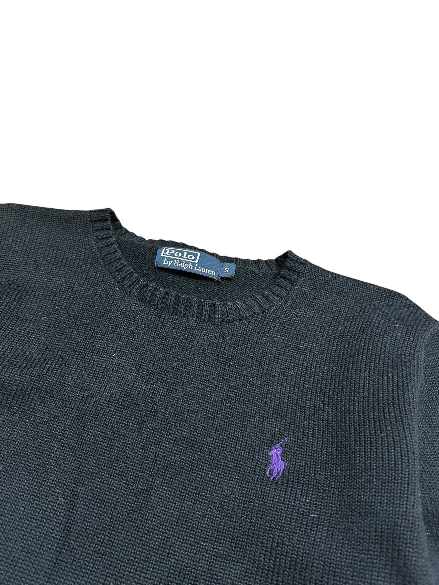 Polo Ralph Lauren Vintage Black Knitted Crewneck (S)