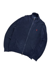 Polo Ralph Lauren Navy Full Zip Knit Pulover (M)