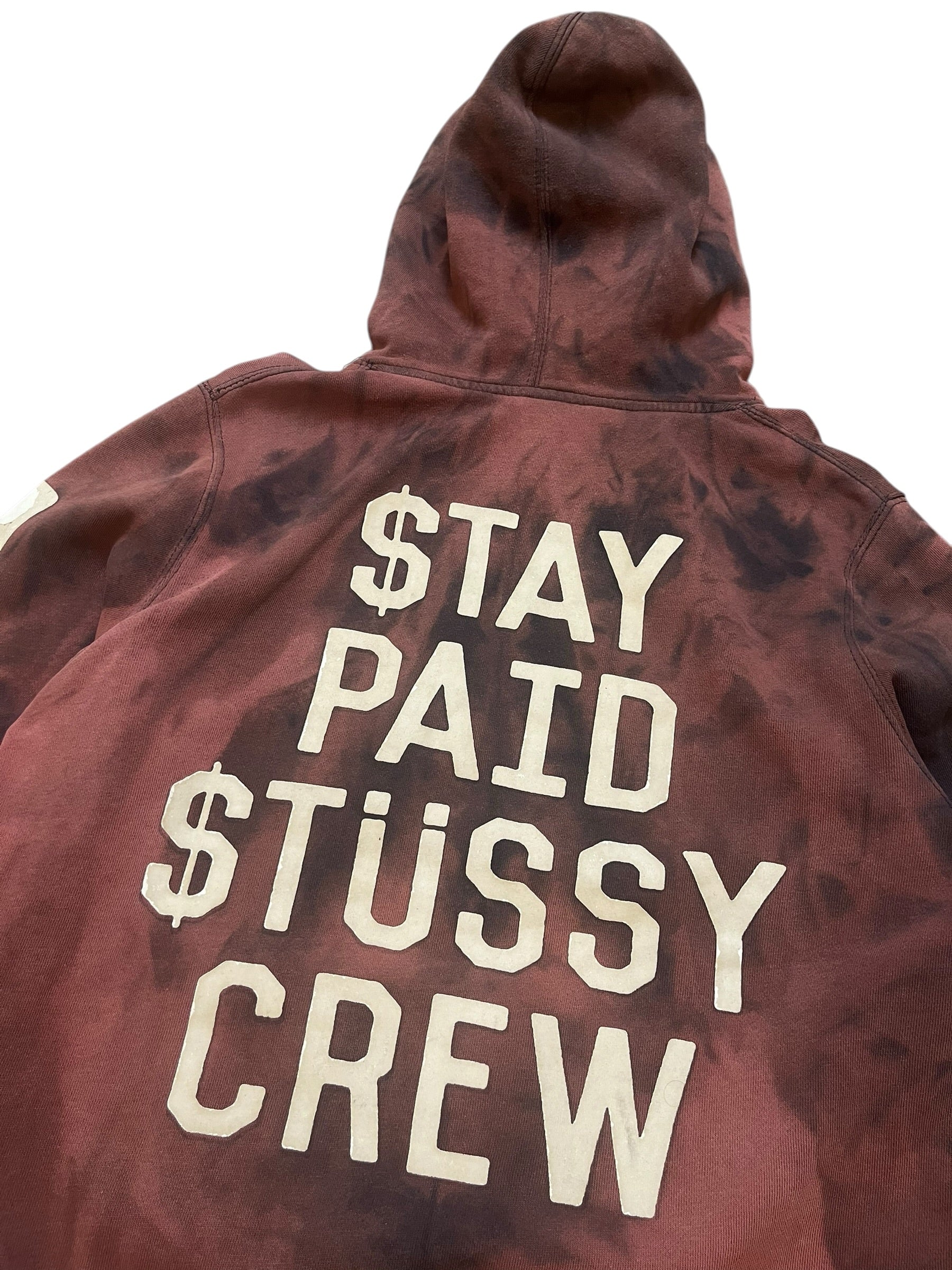Stüssy "Stay Paid Stüssy Crew" Washed Hoodie (S)