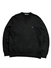 Polo Ralph Lauren Vintage Black Knitted Crewneck (M)