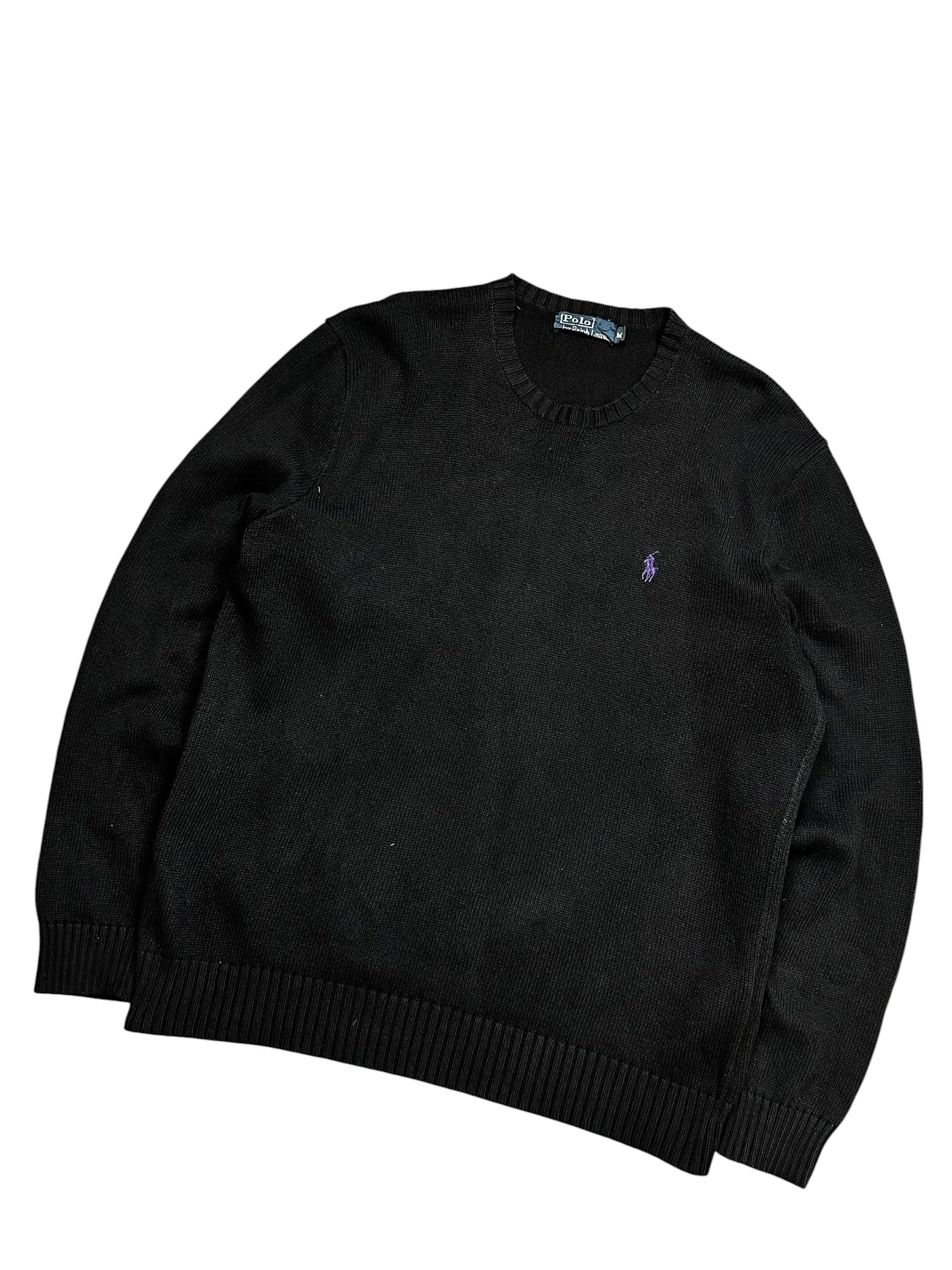 Polo Ralph Lauren Vintage Black Knitted Crewneck (M)