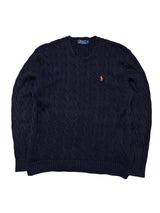 Polo Ralph Lauren Navy Cable Knit Crewneck (L)