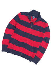 Polo Ralph Lauren Striped Full Zip Knit Pulover (S)