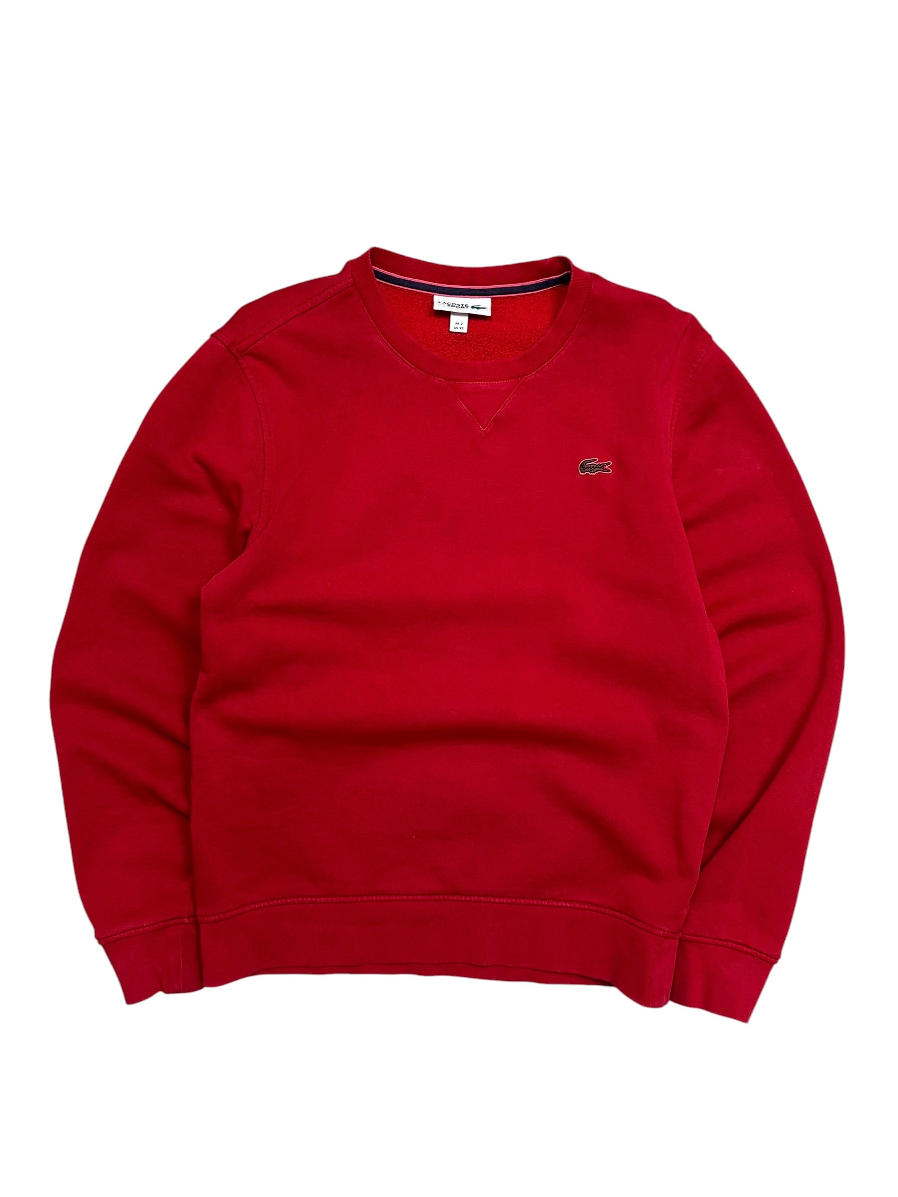Lacoste Red Crewneck Sweatshirt