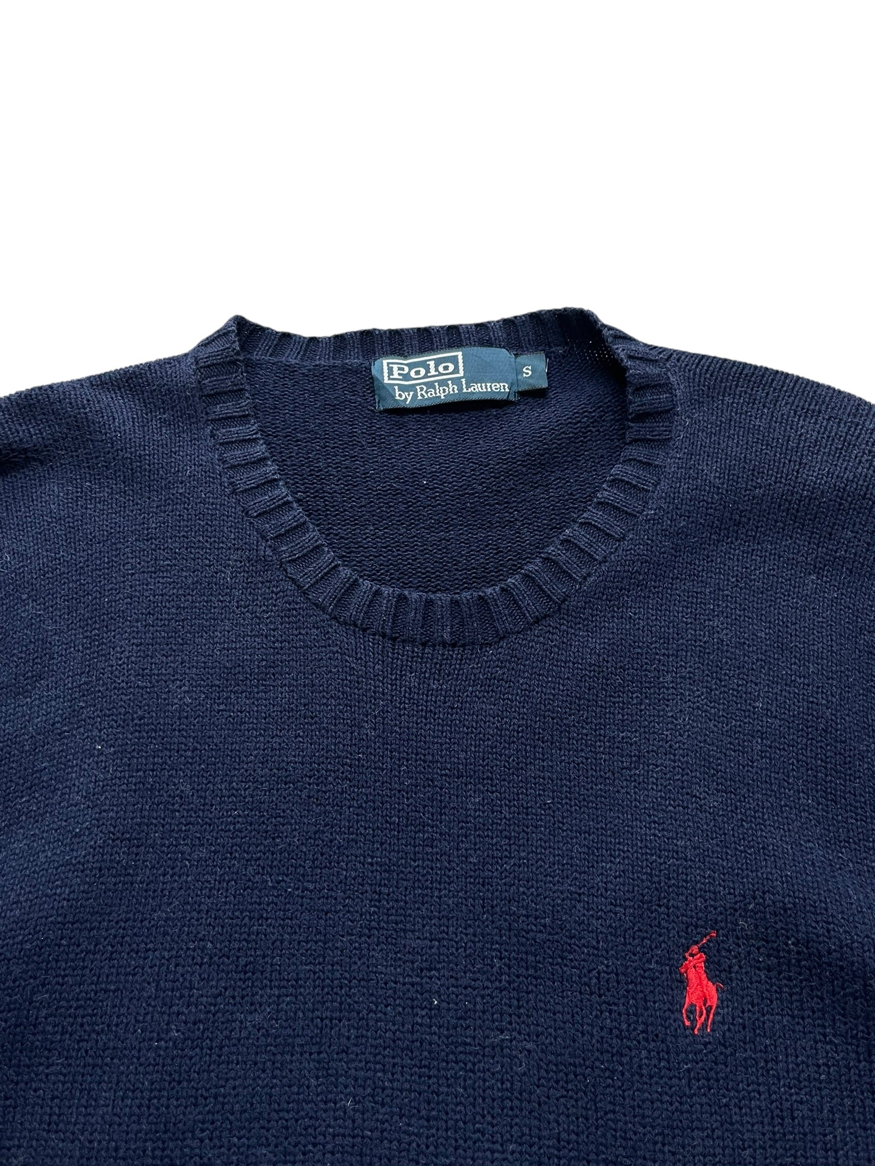 Polo Ralph Lauren Navy Knitted Crewneck (S)