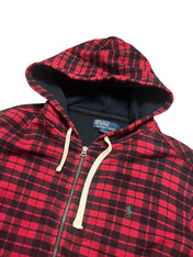Polo Ralph Lauren Plaid Full Zip Up Hoodie (XL)