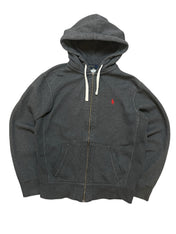 Polo Ralph Lauren Grey Full Zip Up Hoodie (M)