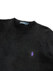 Polo Ralph Lauren Vintage Black Knitted Crewneck (M)