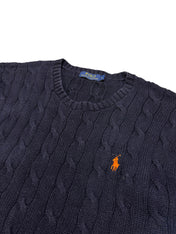 Polo Ralph Lauren Navy Cable Knit Crewneck (L)
