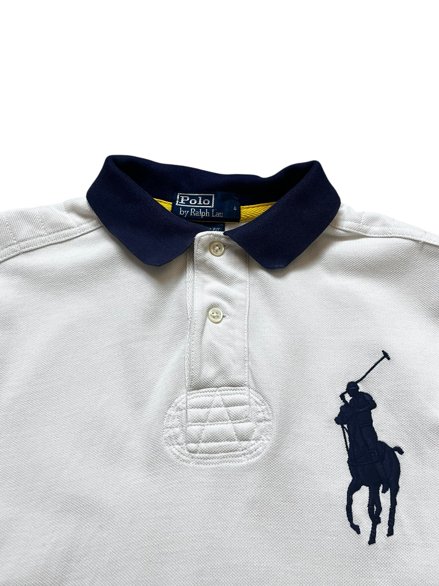 Polo Ralph Lauren White Bigpony Longsleeve Poloshirt (M)