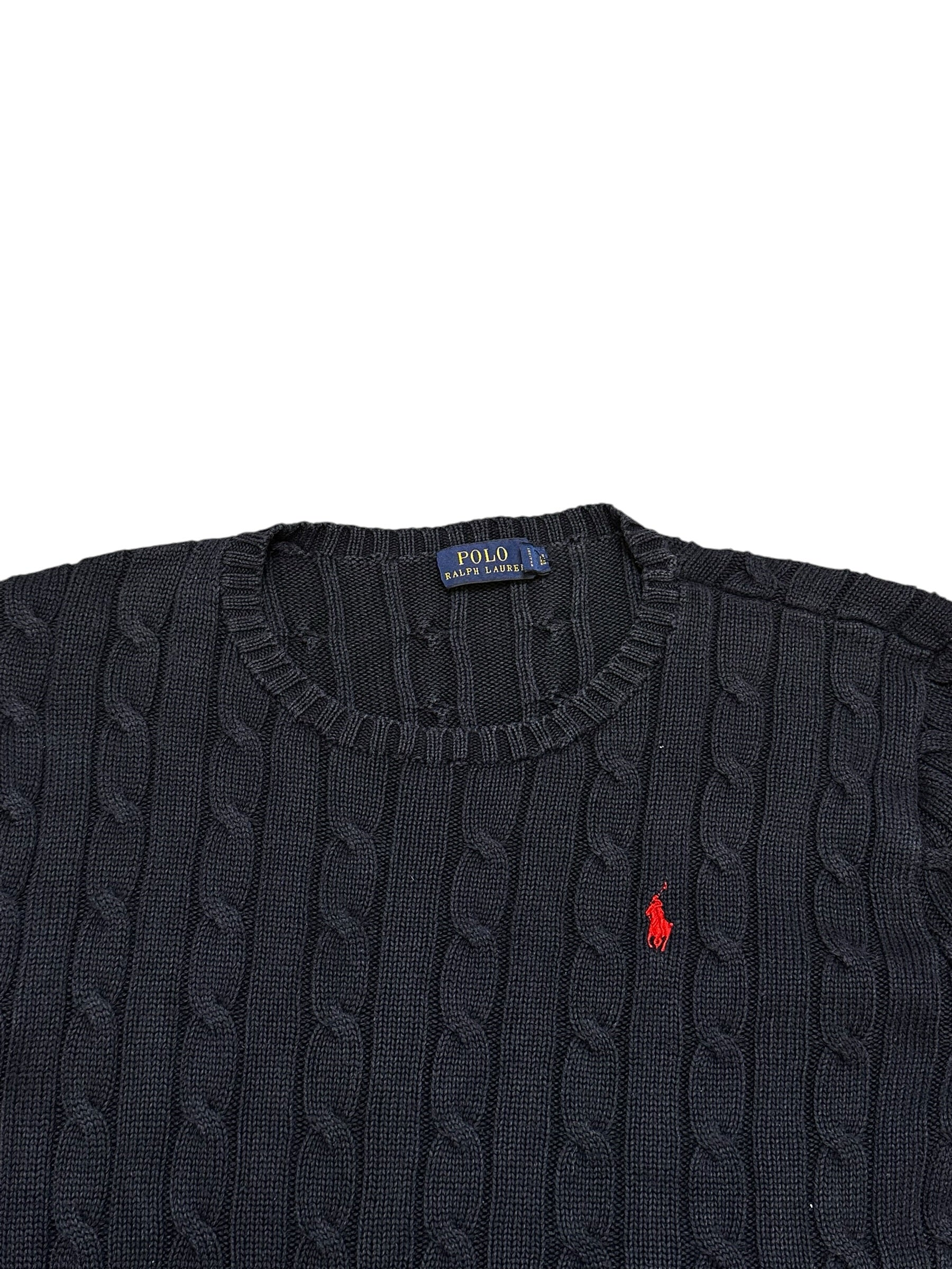 Polo Ralph Lauren Navy Knitted Crewneck (Women M)