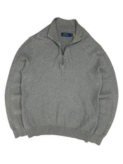 Polo Ralph Lauren PREMIUM Mesh-Knit 1/4 Quarter Zip Pulover (M)