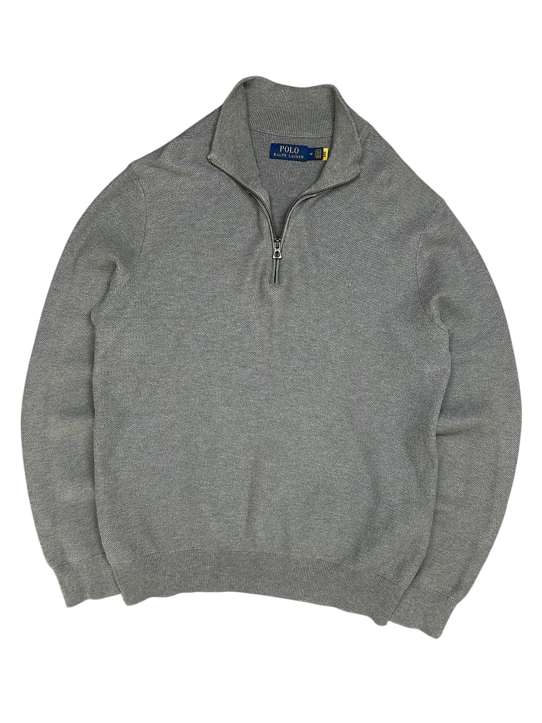 Polo Ralph Lauren PREMIUM Mesh-Knit 1/4 Quarter Zip Pulover (M)