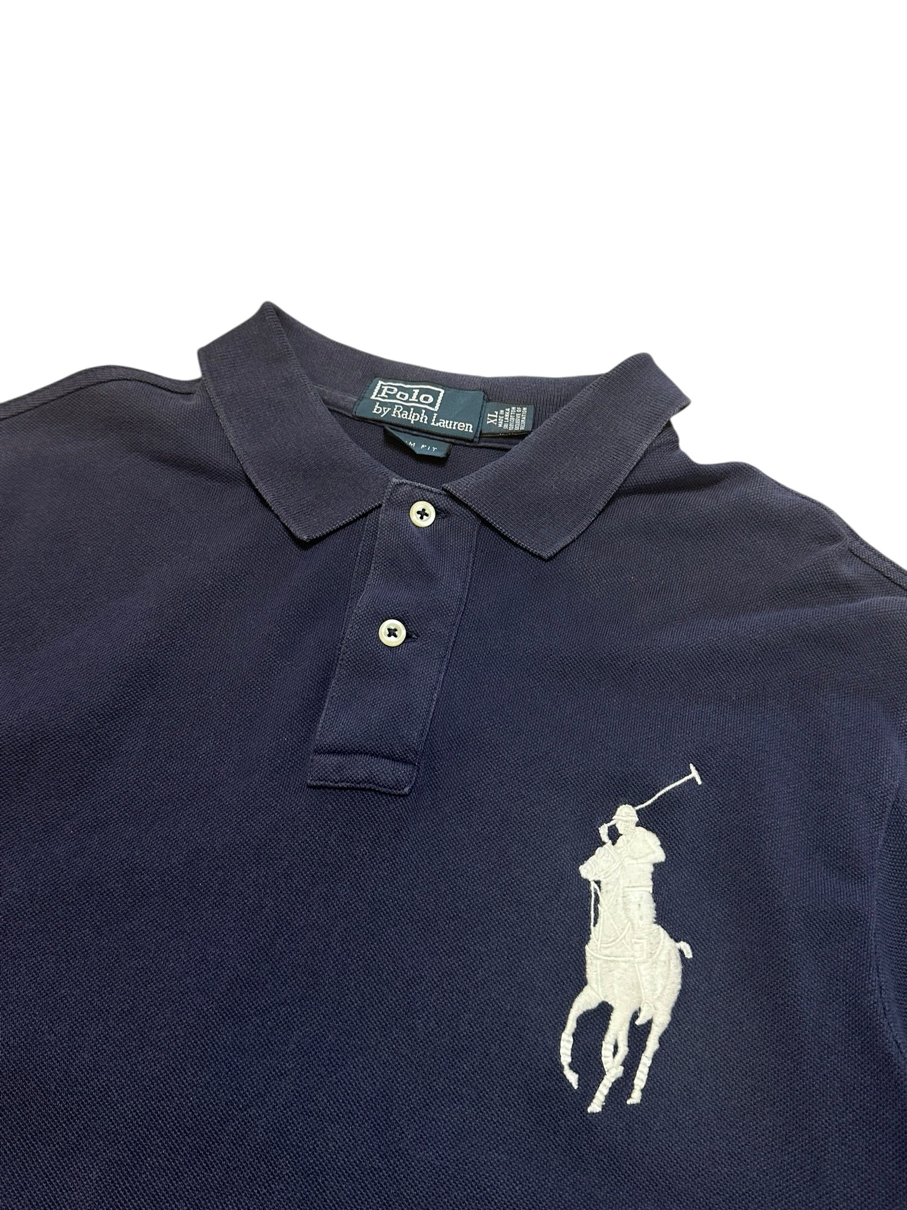 Polo Ralph Lauren Vintage Navy Bigpony Poloshirt (L)