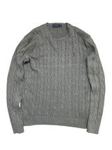 Polo Ralph Lauren Grey Cable Knit Crewneck (M)