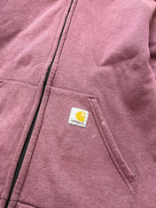 Carhartt Pink Zip Up Hoodie (Women M)