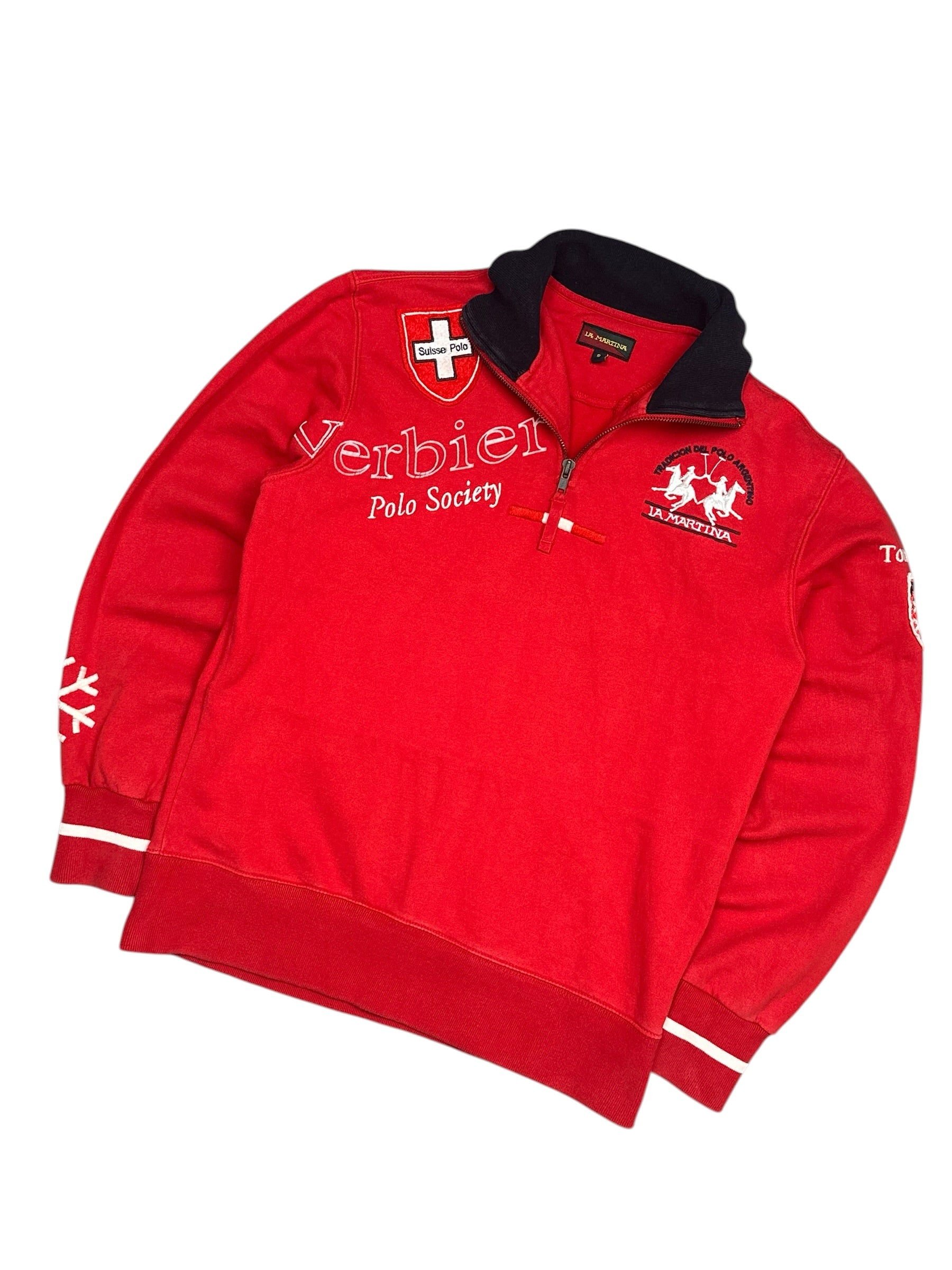 La Martina Verbier Polo Society 1/4 Quarter Zip Up (S-M)