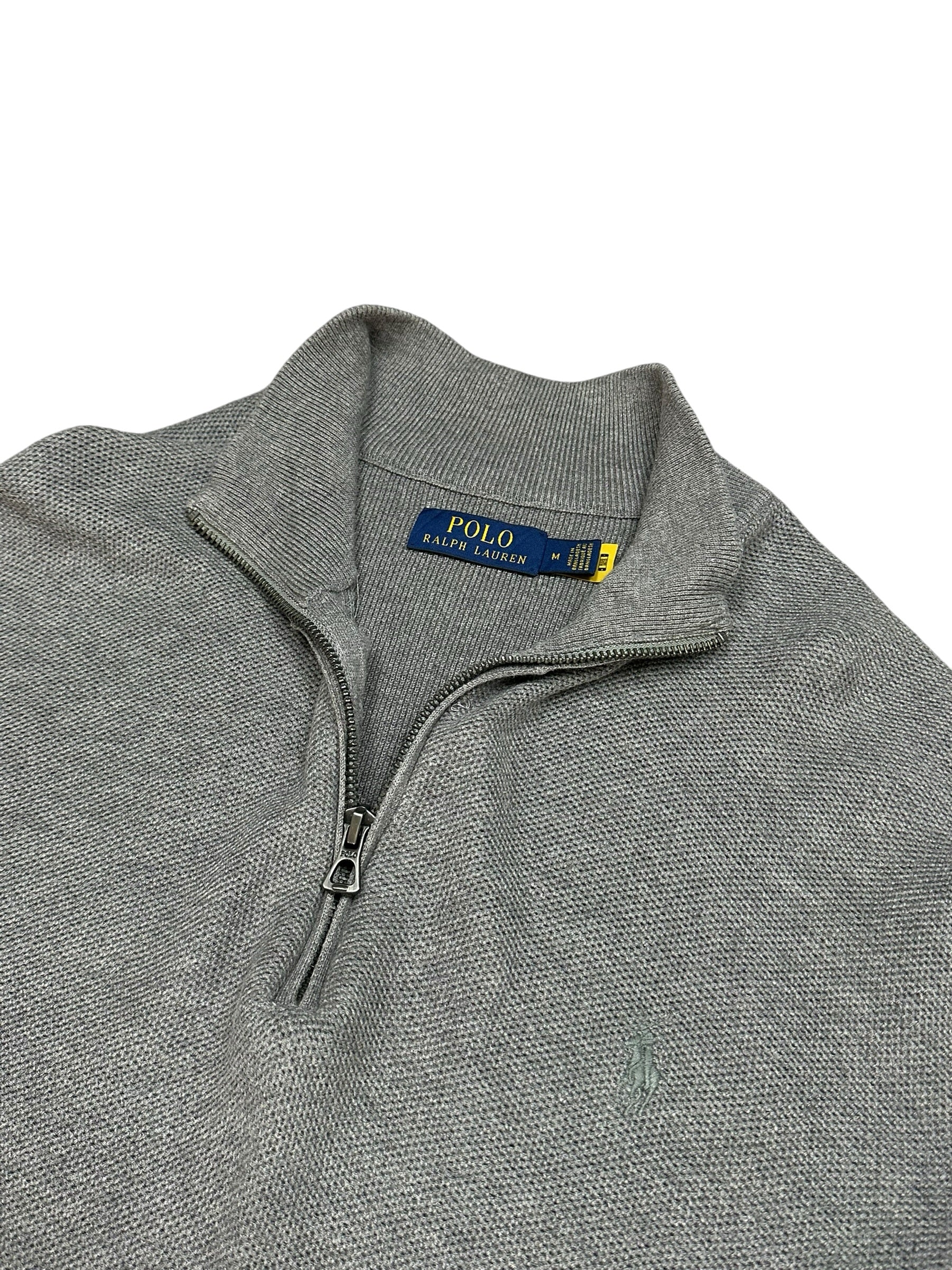 Polo Ralph Lauren PREMIUM Mesh-Knit 1/4 Quarter Zip Pulover (M)