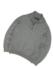 Polo Ralph Lauren PREMIUM Mesh-Knit 1/4 Quarter Zip Pulover (M)