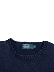 Polo Ralph Lauren Vintage Navy Knitted Crewneck (L)