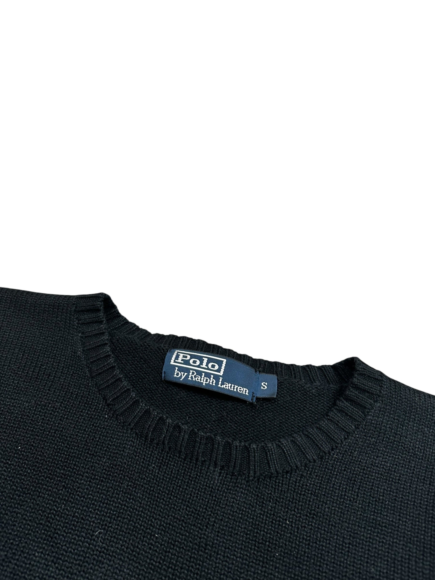 Polo Ralph Lauren Vintage Black Knitted Crewneck (S)