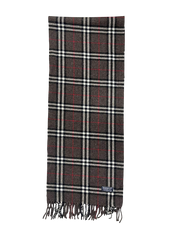 Barna kockás vintage sál rojtos végekkel, designer streetwear kiegészítő