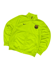 Neonsárga Nike Barcelona férfi streetwear melegítő felső hímzett logóval