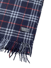 Kockás mintás, gyapjú sál, rojtokkal, vintage streetwear stílusban