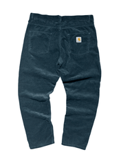 Férfi sötétkék kordbársony nadrág, hátul két zsebbel, streetwear stílusban