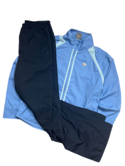 Férfi Nike vintage kék és fekete melegítő szett, utcai streetwear stílusban