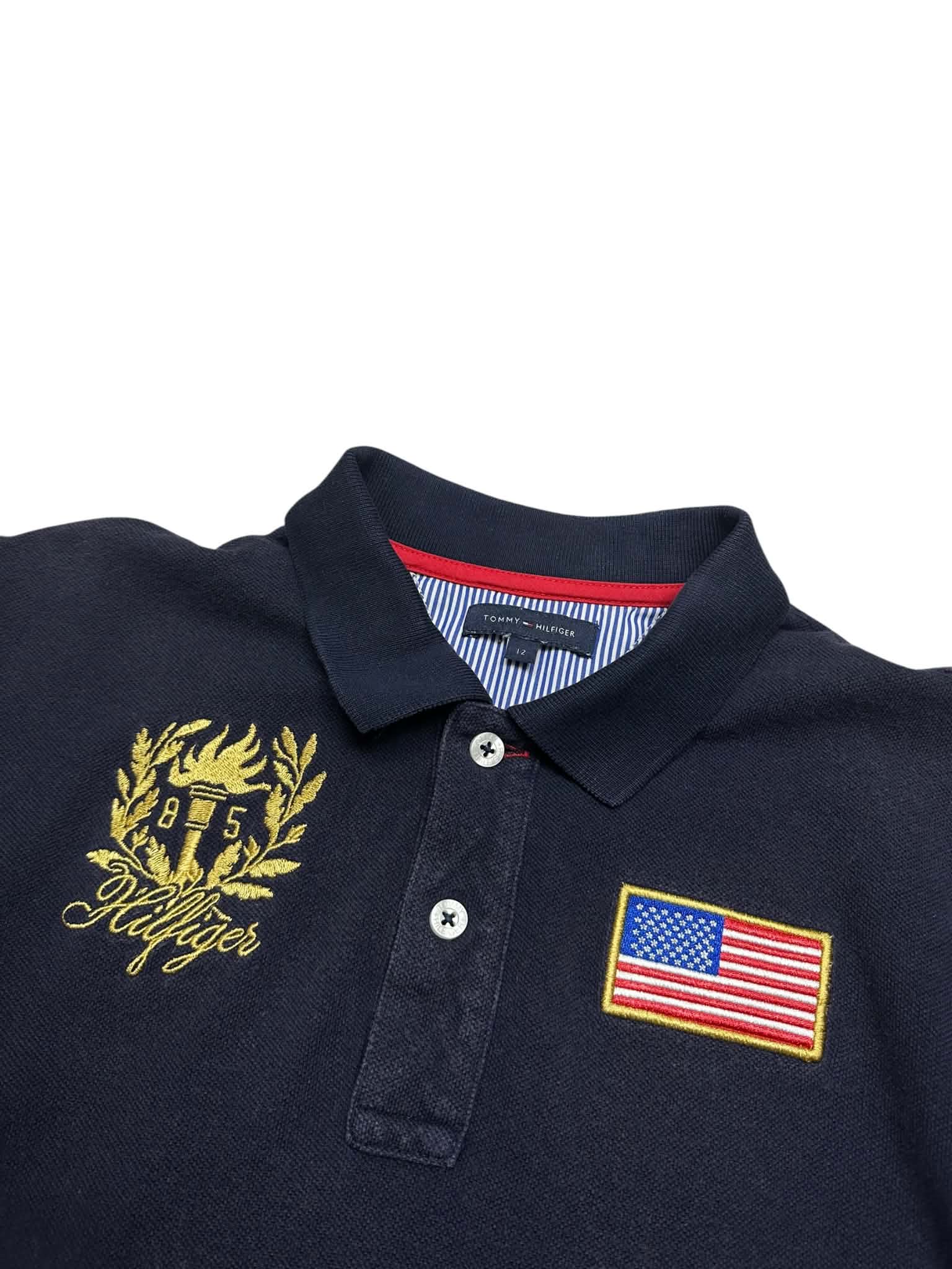 Tommy Hilfiger USA Flag Vintage Poloshirt (XS)