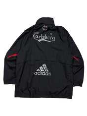 Candy Streetwear vintage fekete Adidas Liverpool FC széldzseki kopottas Carlsberg felirattal a hátán