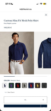 Polo Ralph Lauren Longsleeve Poloshirt 8XL)