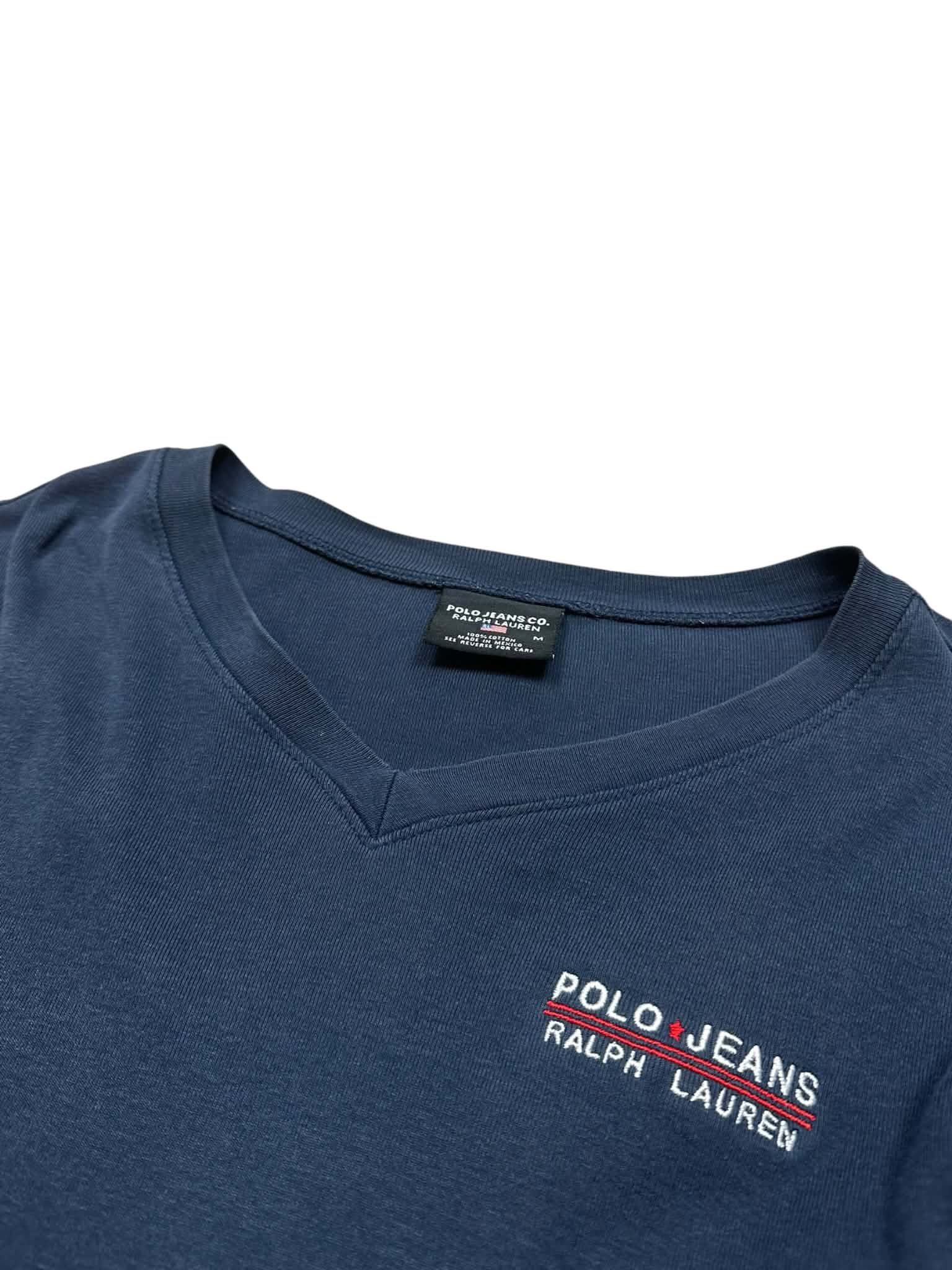Vintage Polo Jeans Ralph Lauren Navy Long Sleeve (Women M)