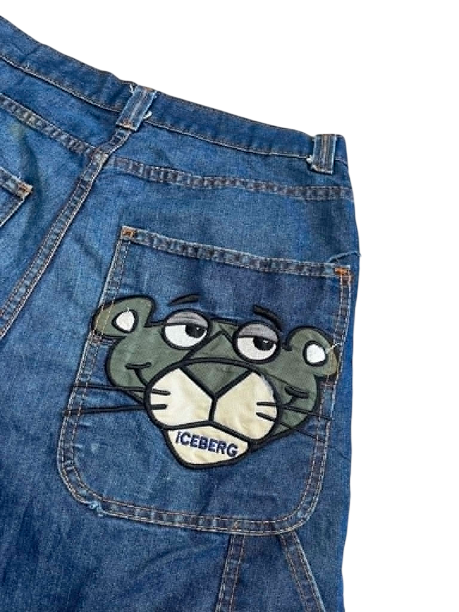 BIG PRINT Y2K Denim Shorts (M-34)